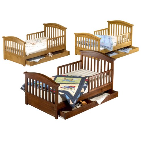 Childrens Toyshop  Toys : Sorelle Joel Pine Toddler Bed- Oak