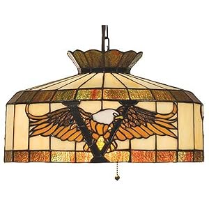 16 Inch W Victory Eagle Swag Pendant Ceiling Fixture