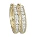 14K Yellow Gold 1/2 ct. Channel Set Diamond Huggie Earrings