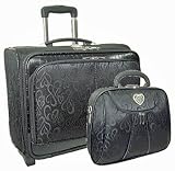Brighton Inspired Alligator Heart Rolling Laptop Bag Briefcase Travel Bag & Cosmetic Case