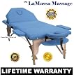 TM *LaMassa/BestMassage Salon - Table Portable *Blue - Bed Spa Tattoo - (Includes FREE Carry Case, Massage DVD, And Spa Music CD - o#Pro4e