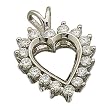 Platinum Nippy Heart Pendant