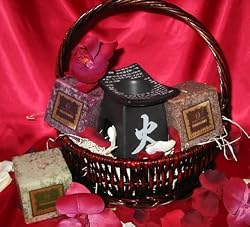 Zen Aromatherapy Candle Gift Basket with a Greeting Card