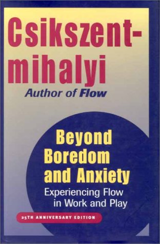 Cover image : Beyond Boredom and Anxiety: Experiencing Flow in Work and Play