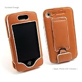 Apple iPhone 2G Designio Leather Sleeve (Sundried Orange (open screen))
