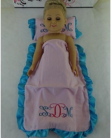 18" Doll Clothing - Monogrammed BEDDING SET