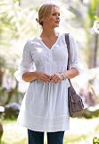 Jessica London Plus Size Eyelet Trim Tunic