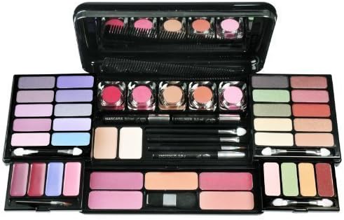 Travel Cosmetic 53 Piece Beauty Palette Train Box Make Up Gift Set Kit by Urban Trading