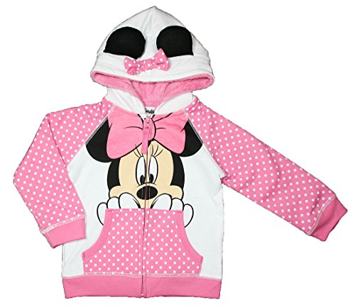 Disney Minnie Mouse Little Girls Toddler Zip up Costume Hoodie