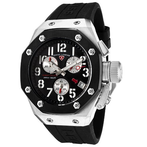 Swiss Legend Men's 10541-01-BB Trimix Diver Chronograph Black Rubber Watch Swiss Legend Men's 10541-01-BB Trimix Diver Chronograph Black Rubber Watch