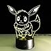 AIBULB NEW Pocket Monster EEVEE Collection Game Figure Toys Pikachu Model 3D Night Light Color Change Toys Gift Drop Shipping