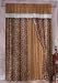 Brown / Beige Micro Suede Windows Curtain 120x84"