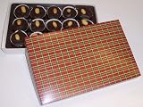 Scott's Cakes 1 lb. Dark Chocolate Peanut Cluster in a Christmas Plaid Box