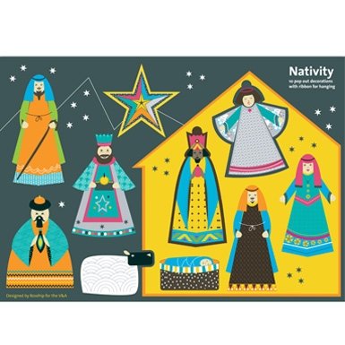 Paper Nativity Decorations||RF10F