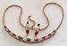 Garnet / Diamond Necklace and Earring Set
