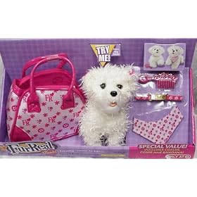 Furreal Friends Teacup Pup  Maltese VALUE PACK with BONUS Collar, Comb and Bandana! by Hasbro
