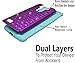LG G Stylo Case, Starshop Slim Dual Layer Armor Phone Case Cover with Spot Diamond Teal/Purple with Premium Screen Protector