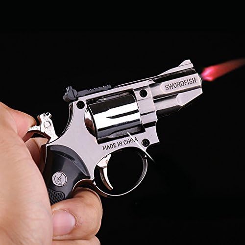 Creative 1:1 mini revolver gun lighters pistol simulation model toys windproof No gas