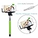 Selfie Stick, Noot Groupie Self Portrait [Battery Free] Extendable Handled Stick with Adjustable Phone Holder Mount & Built-in Remote Shutter Designed for Apple & Android Smartphones [Green]