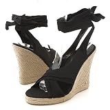 CutesyGirl Tanuki02 Espadrilles Black 7.5 Black