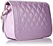 BMC Womens Solid Color PU Leather Diamond Quilted Pattern Mini Handbag Clutch