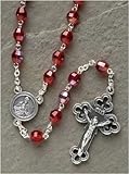 Set of 12 Assorted Silver Plated 17.5 Rosaries with 5mm Beads #3030
