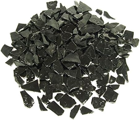 "Black Opalescent" Cobbles 16 Ounces