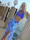 Jax Couture Newport Blue Swimsuit Coverup Pareo