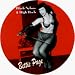 Bettie Page - Black Nylons & High Heels - Round Sticker / Decal (Betty Page)