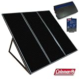 Coleman 3 Panel 55 Watt Solar 12V Power Generator Kit with 110 invertor, Bracket and all hardware