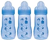 MAM 270 ml Baby Bottles 3-Pack (Blue)