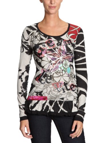 Desigual Damen Shirt/ Langarmshirt 17T2498, Gr. 42 (XL), Schwarz (2000) Preisvergleich