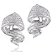 1.16 Carat 14K White Gold Zig-Zag Design Diamond Earrings