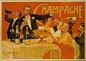 Champagne Party Foret French Vintage Poster