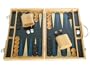 15 in. Wood Backgammon Set - Beechwood (Blue)
