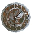 Midnight in the Mountains Rust Patina and Burnished Steel Wall Clock (18 inch)