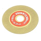 uxcell ダイヤモンド切削ディスク チタンコーティングダイヤモンドディスク 100mm x 20mm 切断ラウンド マーブル セラミック ダイヤモンド研削