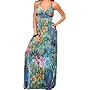 MAXI BOHO SUMMER GOWN VINTGE HALTER CELEBRITY BEACH PARTY DRESS