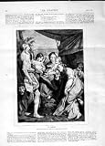 1870 Antique Print St. Jerome Museum Parma Correggio