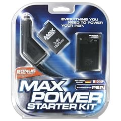 PSP MAX Power Starter Kit (Charger, 1800mAh Rechargeable Battery, Car Adapter)