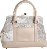Isaac Mizrahi Gesso-Printed Canvas Boat Pocketbook