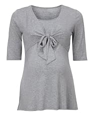 3/4 Shrug Nursing Top - Grey Marl