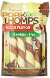 Scott Pet Products 4 Count Pork Chomps Bacon Twistz Treat, Large