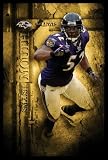 Ray Lewis (Smashmouth) Sports Black Wood-Mounted Poster Print - 24