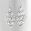 Filigree Silver Metal Earrings