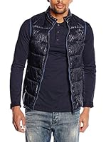Armani Jeans Chaleco Guateado (Azul Marino)
