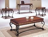 3pc Coffee Table & Oak Finish