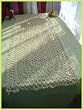 Vintage Handmade bobbin lace Ecru table runner 14"x33"
