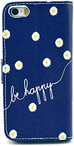 Iphone5s Case,iphone5 Caes,Flowers Pattern Premium Pu Leather Wallet Flip Protective Skin Case with Magnetic Closure for Apple Iphone5s (Iphone5) (flowers)