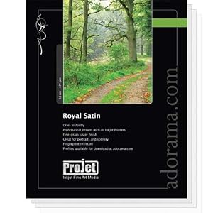 Adorama Projet Royal Satin Pearl Surface - Resin coated water resistant satin photo paper... by Adorama